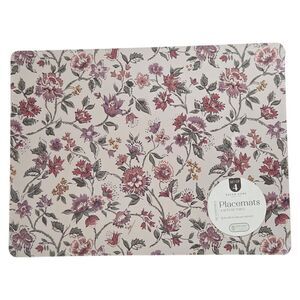 Dream Home‎ Set of 4 Jacobean Multi Placemats Reversible Hard Table Mats 12x16